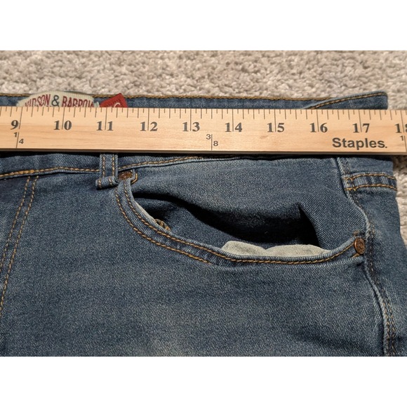 Hudson & Marshall Slim Stretch Jeans Mens 36x32 Blue Denim Straight Leg Casual - Picture 6 of 8